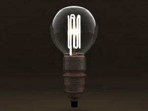 eco-filament globe shaped bulb 3D Model
