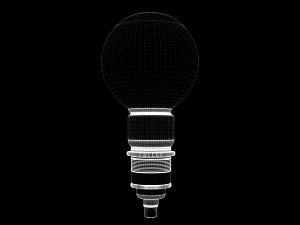 eco-filament globe shaped bulb 3D Модель