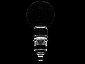 eco-filament globe shaped bulb 3D Модель