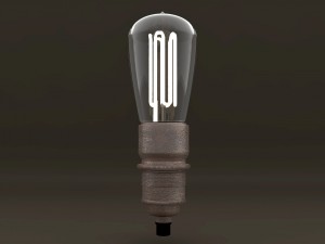 eco-filament pear shaped bulb 3D Модель