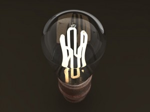 eco-filament pear shaped bulb 3D Модель