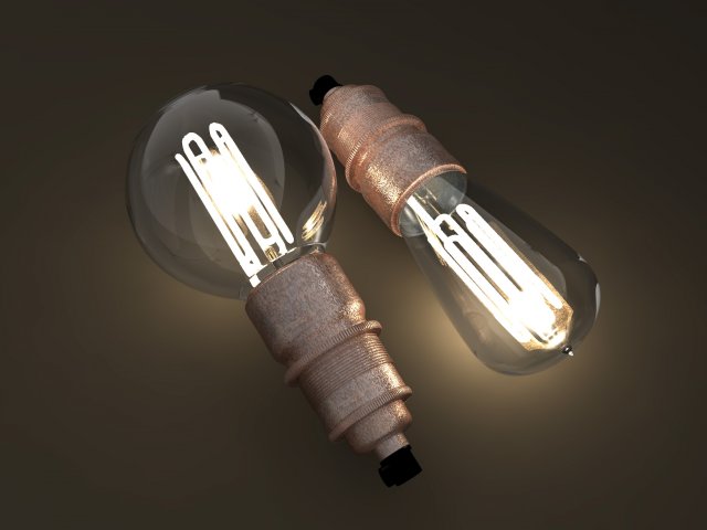 eco-filament light bulbs combo 3Dモデル .c4d .max .obj .3ds .fbx .stl .blend 