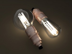 eco-filament light bulbs combo 3D Model
