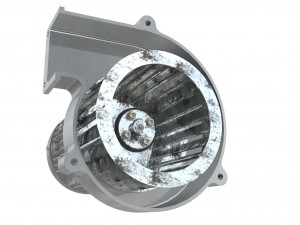 industrial centrifugal blower fan - animated 3D Modell
