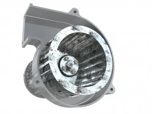 industrial centrifugal blower fan - animated 3D Model