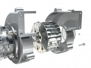industrial centrifugal blower fan - animated 3D Model