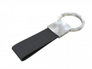 leather and steel keychain Modelo 3D