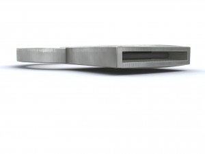leather and steel keychain Modelo 3D