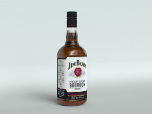 jim beam original bottle with new edition labels 3D Model