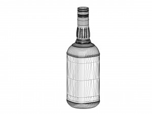 jim beam original bottle with new edition labels 3D 모델
