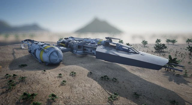 star wars ship 3D Model .c4d .max .obj .3ds .fbx .stl .blend 
