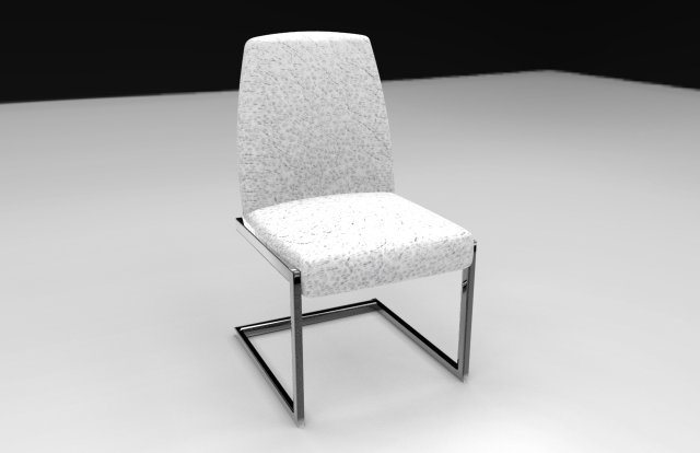 modern chair with leather silla moderna con cuero 3D Model .c4d .max .obj .3ds .fbx .stl .blend 