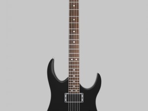 black electric guitar 3D Модель