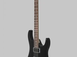 black electric guitar 3D Model