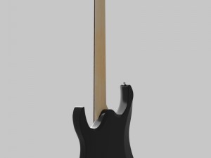 black electric guitar 3D Модель
