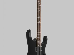 black electric guitar 3D Model