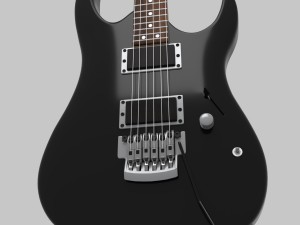 black electric guitar 3D Модель