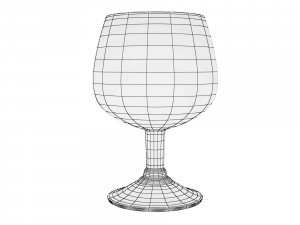 glass series - brandy snifter Modèle 3D