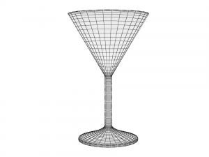 glass series - cocktail glass martini 3D Model