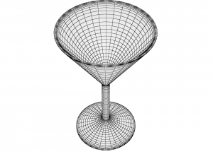 glass series - cocktail glass martini 3D Model