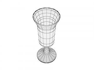 glass series - cordial glass footed 3D 模型