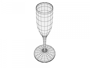 glass series -flute glass Model 3D