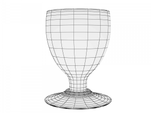 glass series - goblet glass banquiet 3D Model