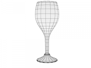 glass series - goblet glass teardrop 3D Model