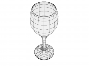 glass series - goblet glass teardrop 3D Model