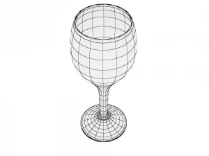 glass series - goblet glass teardrop 3D Model