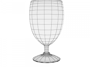 glass series - iced tea glass footed 3D Model