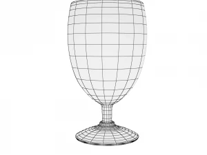 glass series - iced tea glass footed 3D Model