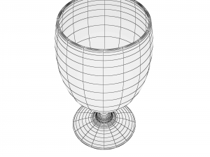 glass series - iced tea glass footed 3D Model