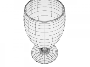 glass series - iced tea glass footed 3D Model