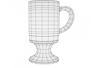glass series - irish coffee mug footed 3D Model