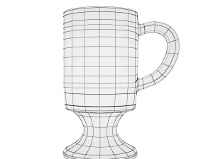 glass series - irish coffee mug footed 3D Model