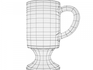 glass series - irish coffee mug footed 3D Model