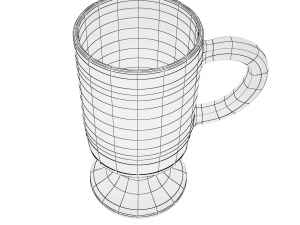 glass series - irish coffee mug footed 3D Model