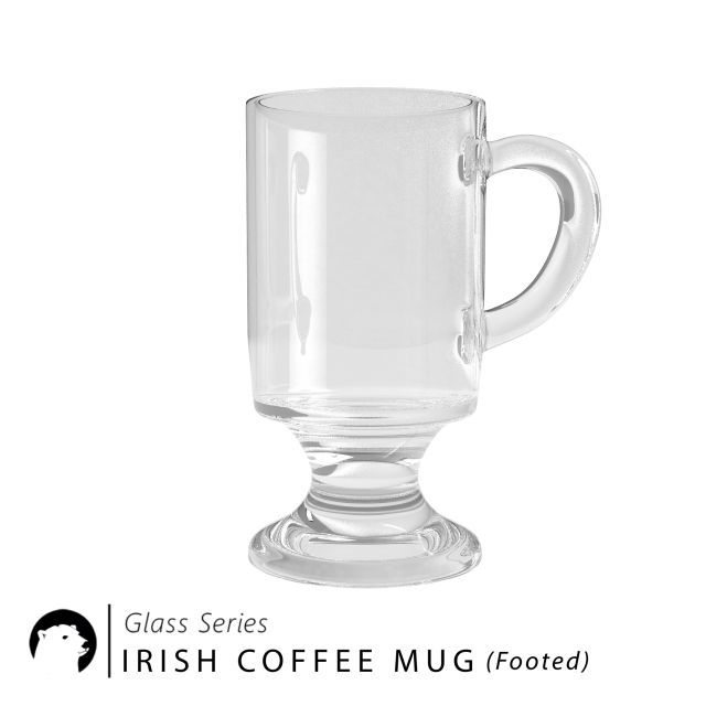 glass series - irish coffee mug footed 3D Model .c4d .max .obj .3ds .fbx .stl .blend 