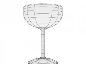glass series - margarita glass saucer 3D Model