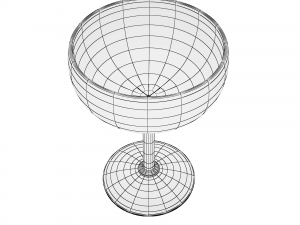 glass series - margarita glass saucer Modèle 3D