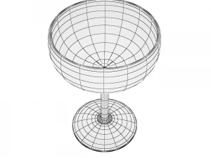 glass series - margarita glass saucer 3D Model