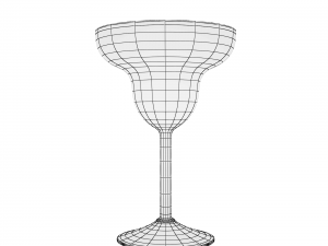 glass series - margarita glass welled 3D 模型