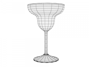 glass series - margarita glass welled 3D 模型