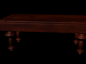 coffee wood table 3D 模型