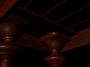 coffee wood table 3D 模型
