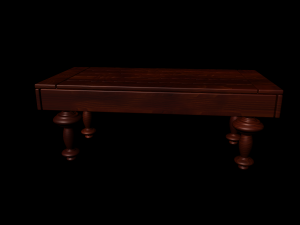 coffee wood table 3D 模型