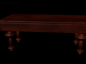 coffee wood table 3D 模型