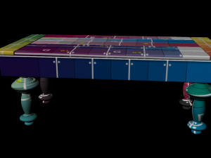 coffee wood table 3D 模型