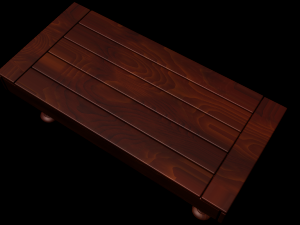 coffee wood table 3D 模型